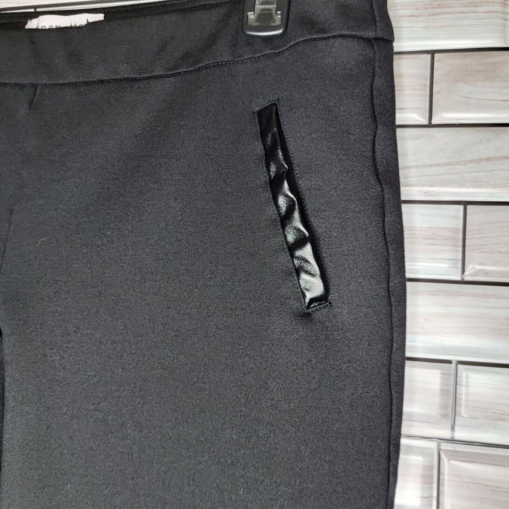 Nanette Lepore Black Pull On Elastic Waist Pants Womens Large Capsule Wardrobe - Picture 2 of 9